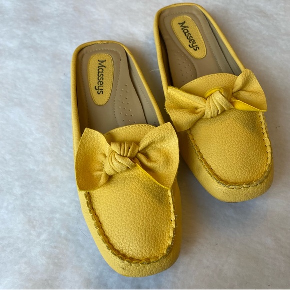 Massey’s Shoes Masseys Yellow Vegan Leather Mule Slides Poshmark